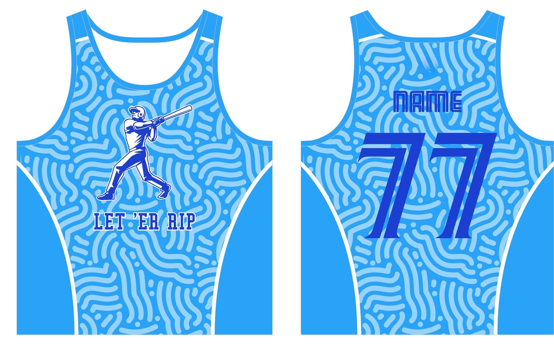 Let Er Rip Softball Jersey tank top for women