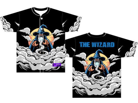 The Wizard Bowling Jersey with cloud design