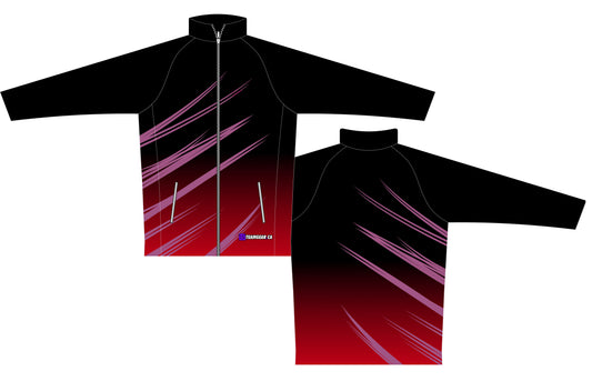 Black Dance Jacket with red gradient, and front side pockets