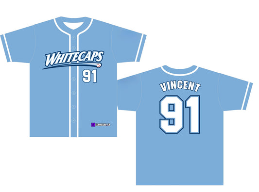 Whitecaps Powder Blue Baseball Jersey