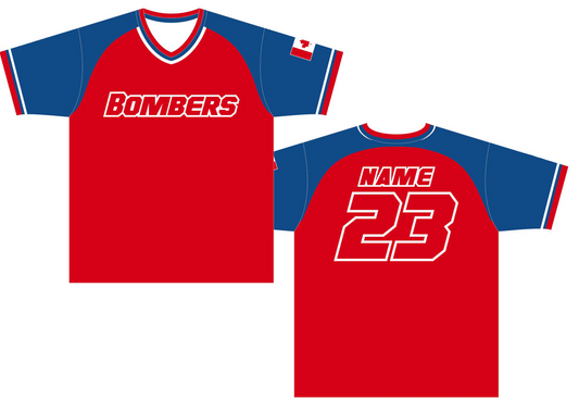 Bombers Red Volleyball Jersey for men