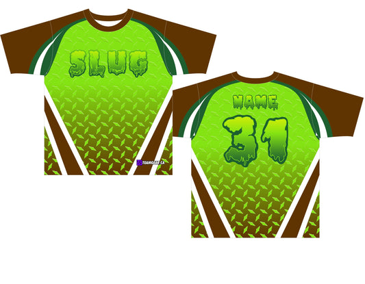 Slugs Green Baseball t-shirt style Jersey