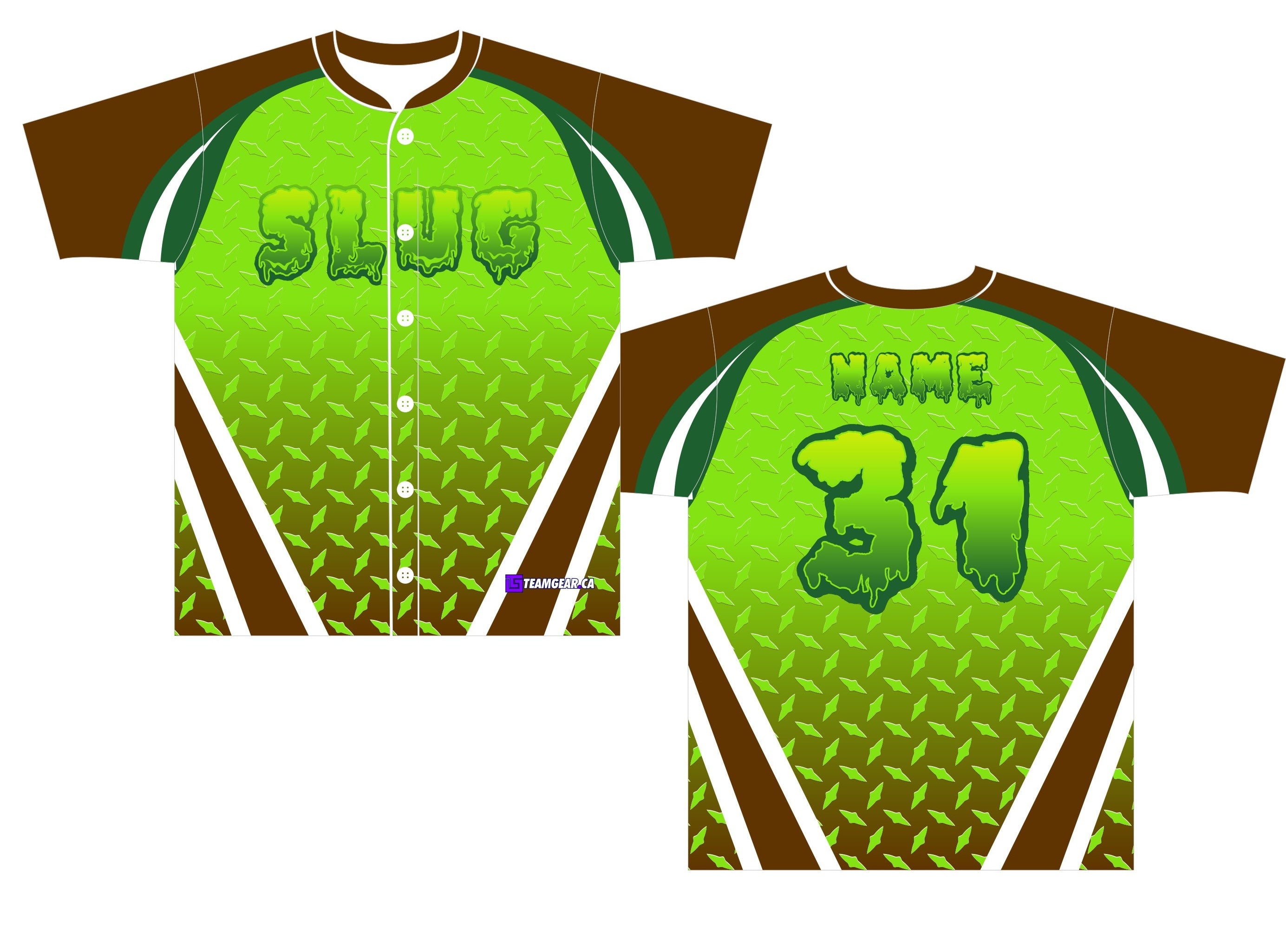 Green baseball jersey online