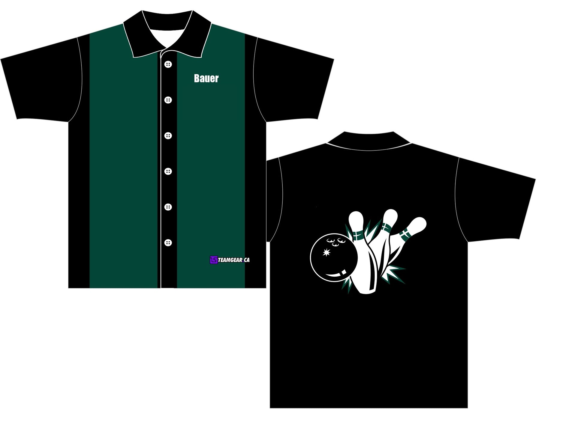 Green Machine Bowling Jersey for beer league teams