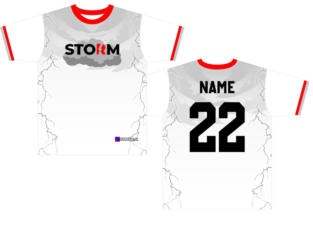 White Storm Dodgeball Jersey made in Canada