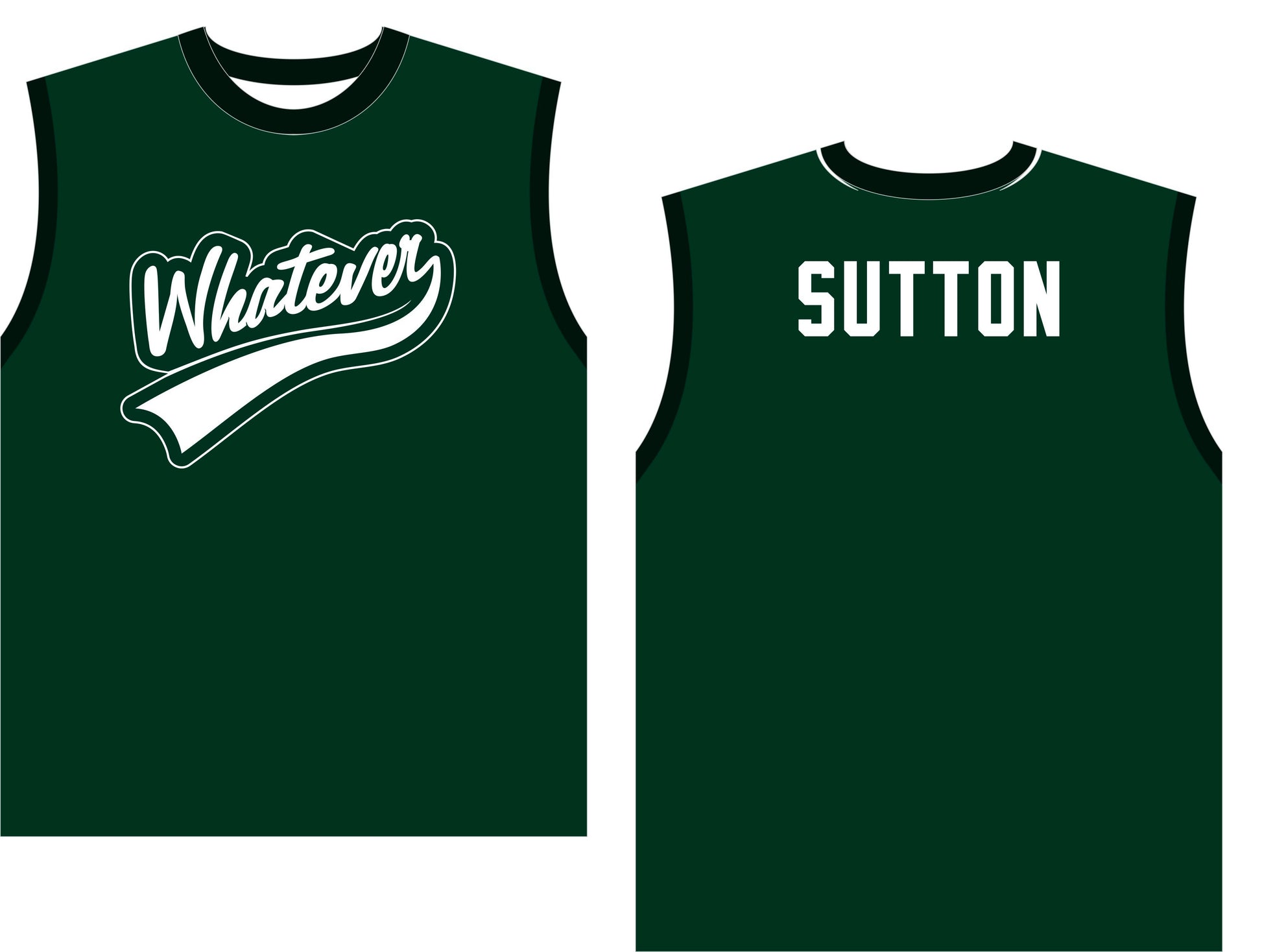 Whatever Green Basketball Jersey with funny team name