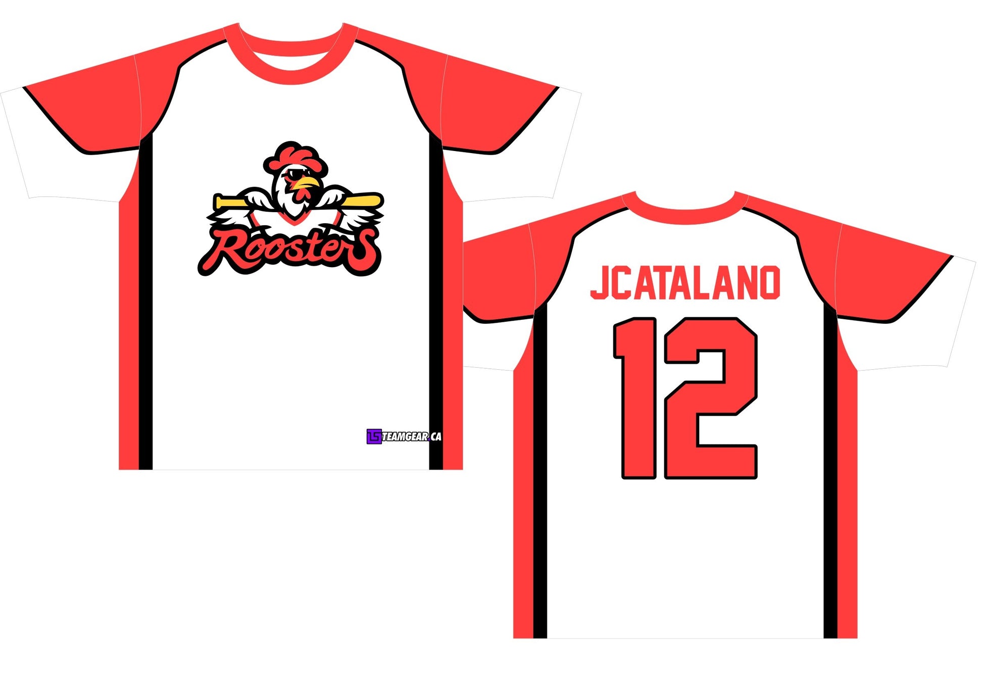 Roosters Baseball t-shirt style Jersey