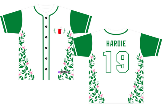 Green Floral Golf Jersey