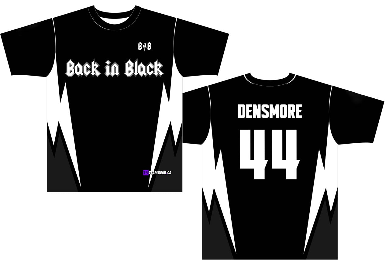 Back in Black Roller Derby Jersey