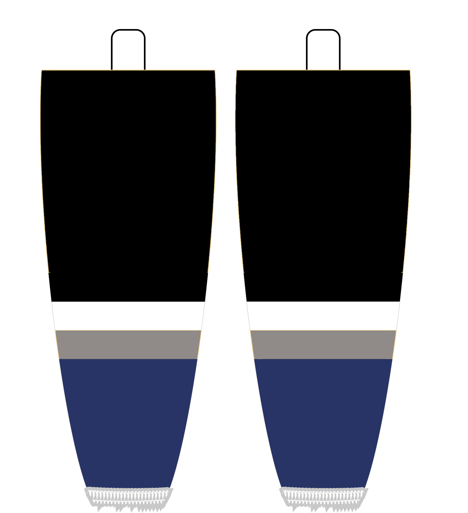 NHL Inspired Hockey Socks: Tampa Bay Lightning Black