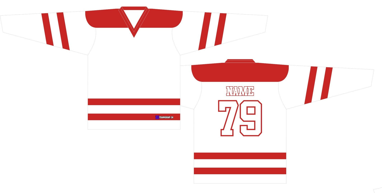 NHL Inspired Hockey Jersey: Team Canada White