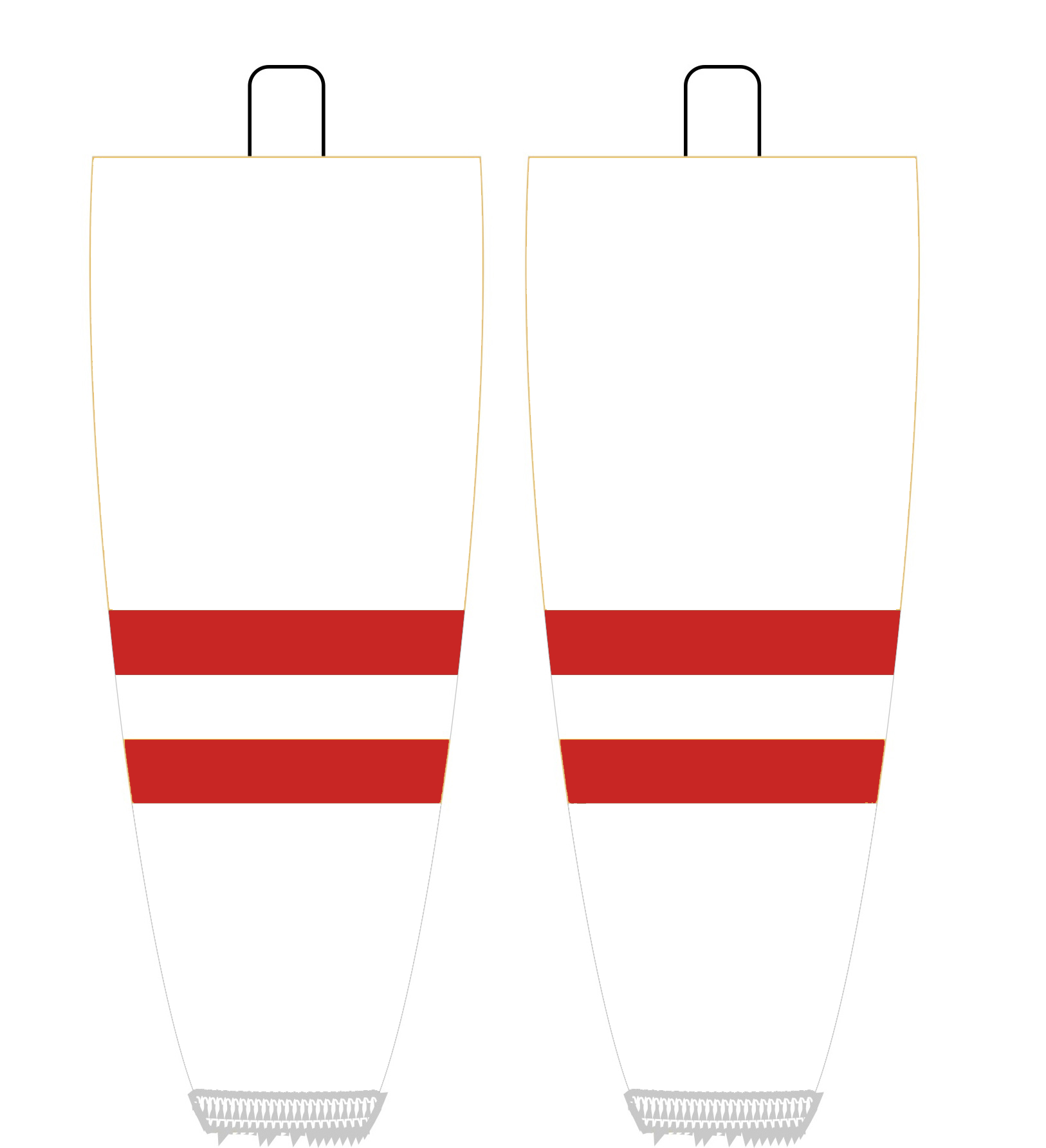 NHL Inspired Hockey Socks: Team Canada White