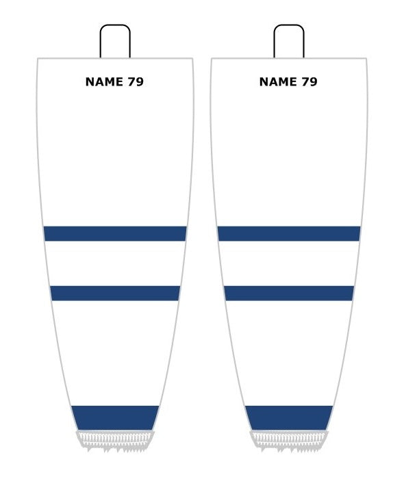 NHL Inspired Hockey Socks: Toronto Maple Leafs White Lace Collar