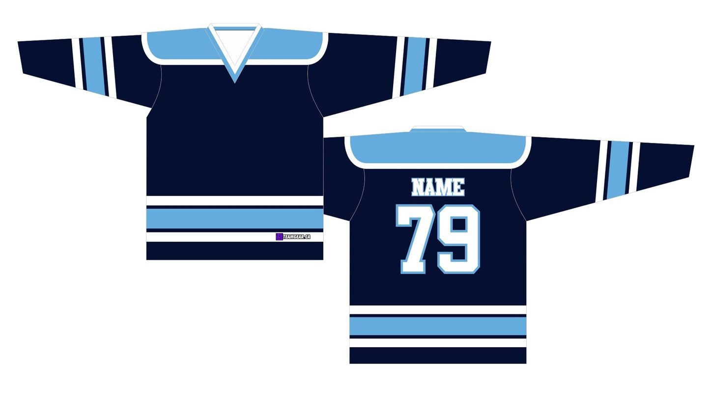 NHL Inspired Hockey Jersey: University of Maine Navy