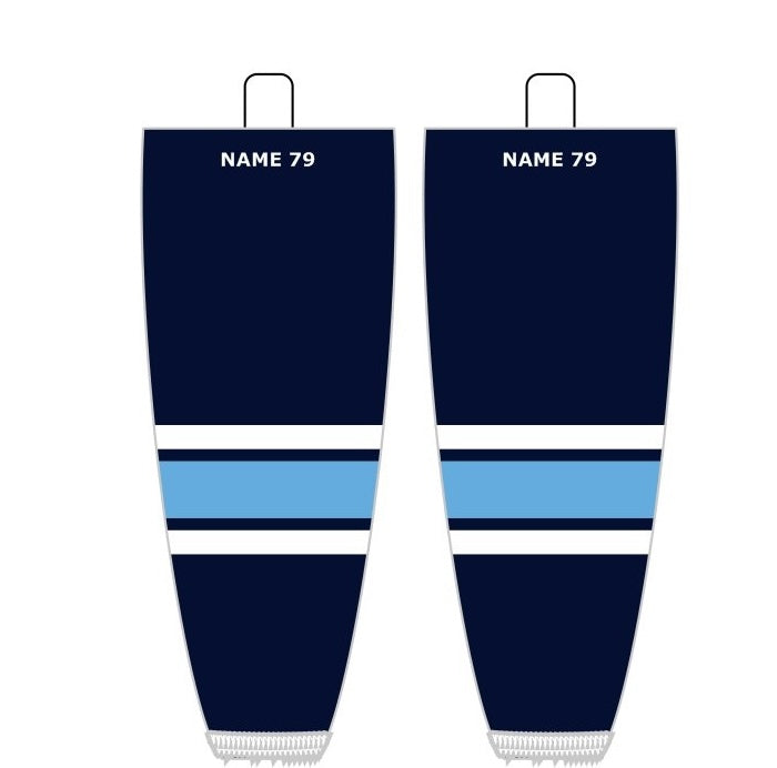 NHL Inspired Hockey Socks: University of Maine Navy