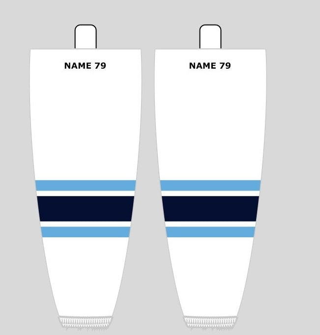 NHL Inspired Hockey Socks: University of Maine White