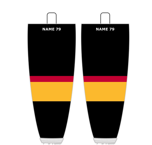 NHL Inspired Hockey Socks: Vancouver Canucks Retro Black