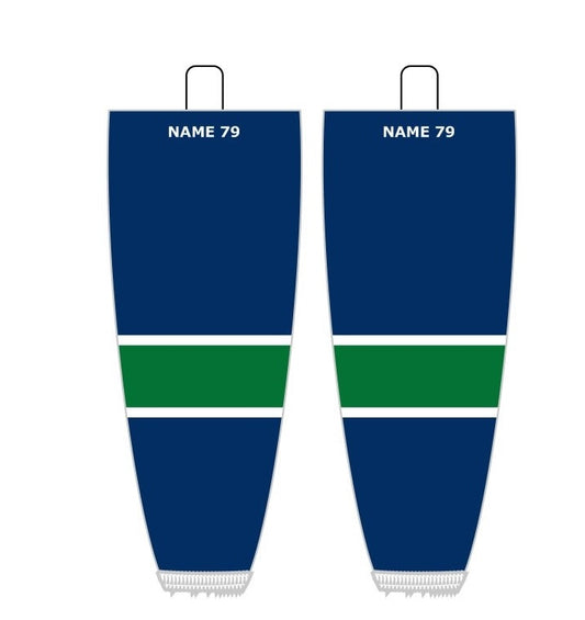 NHL Inspired Hockey Socks: Vancouver Canucks Royal Blue