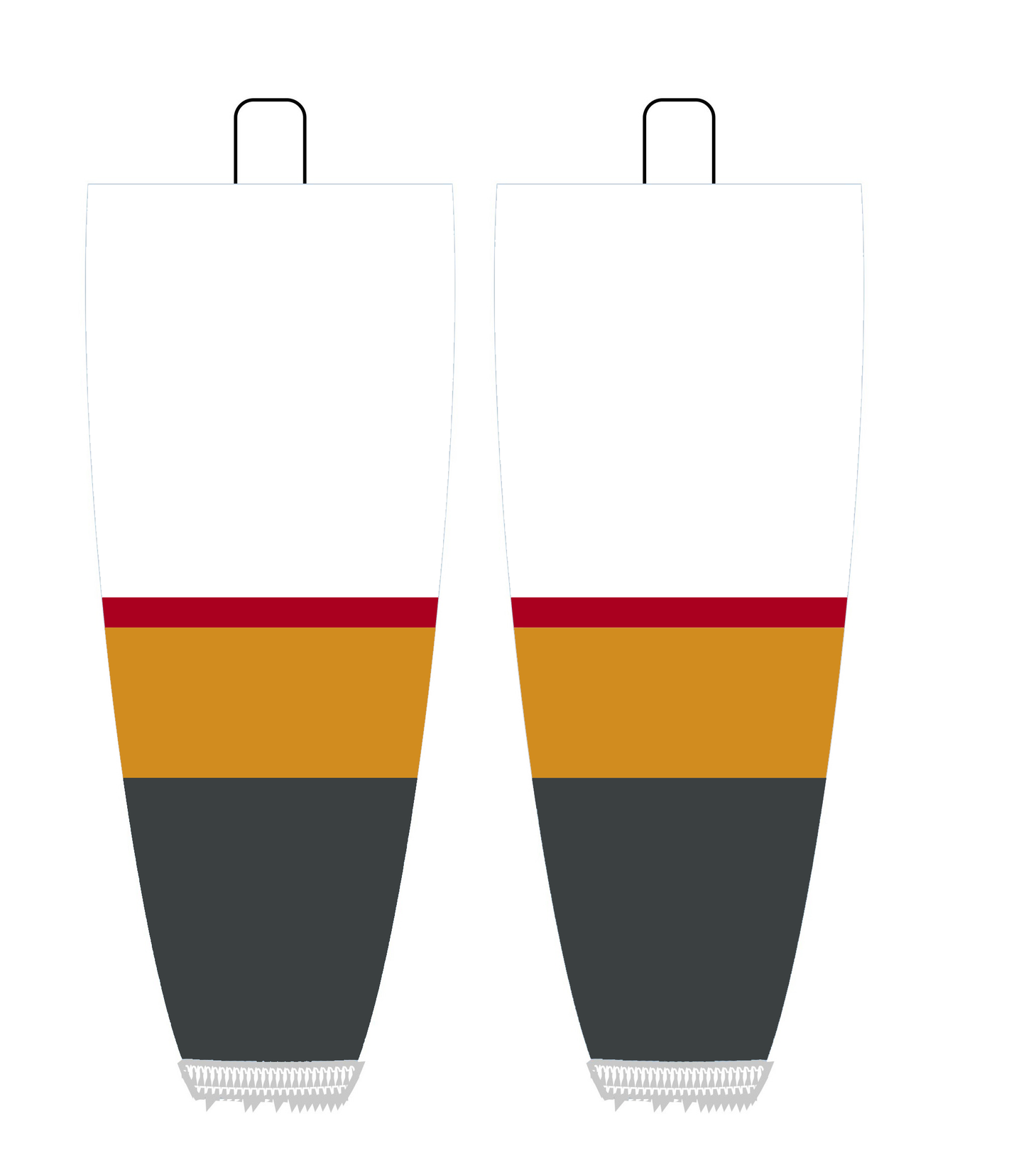 NHL Inspired Hockey Socks: Vegas Golden Knights White