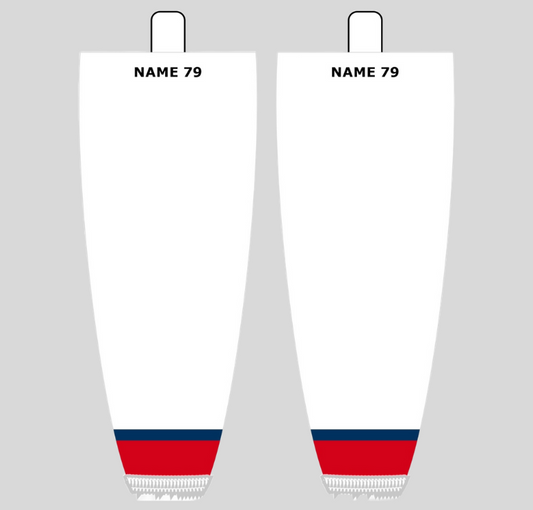 NHL Inspired Hockey Socks: Washington Capitals White