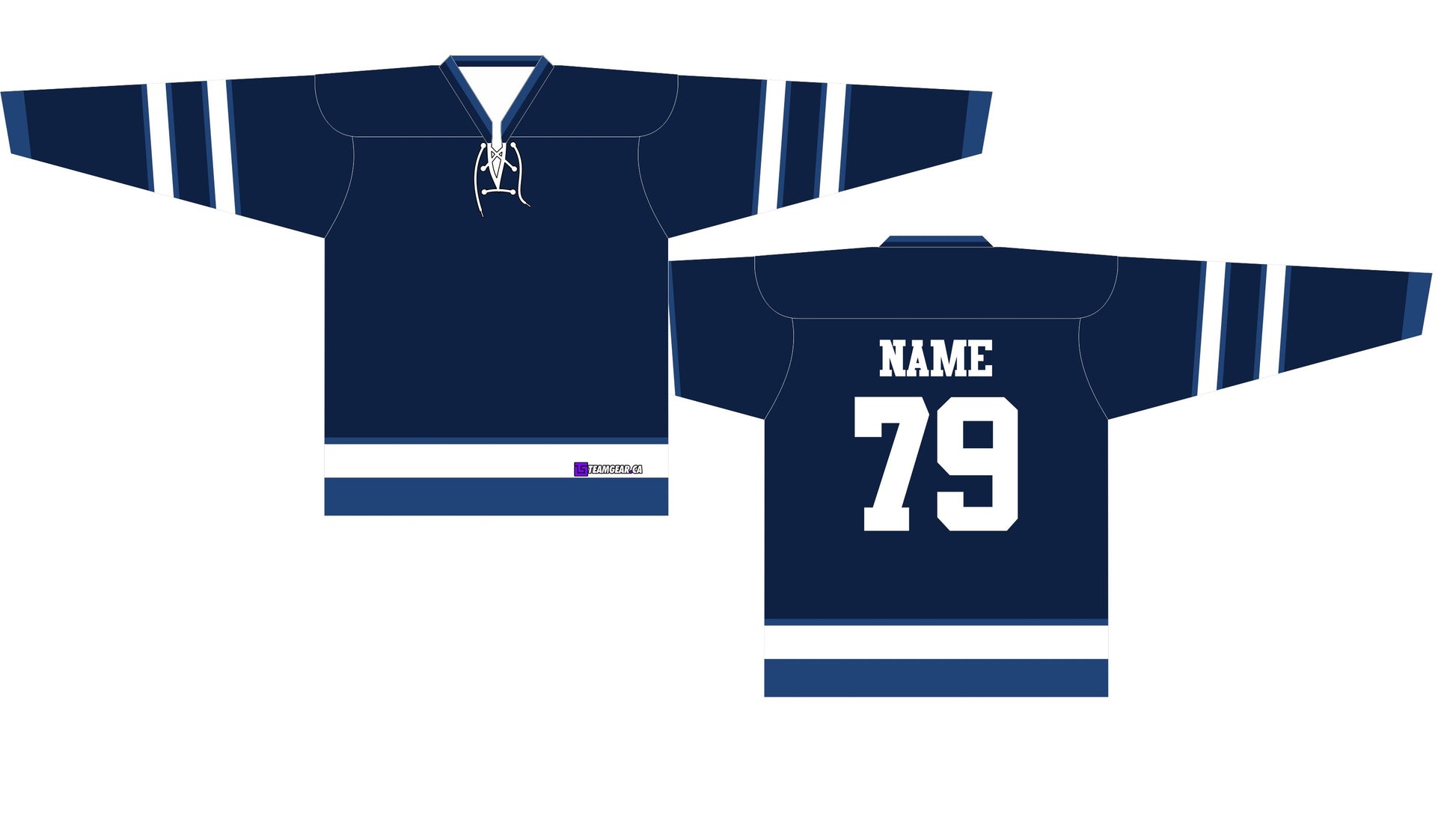 NHL Inspired Hockey Jersey: Winnipeg Jets Navy Team Gear Canada