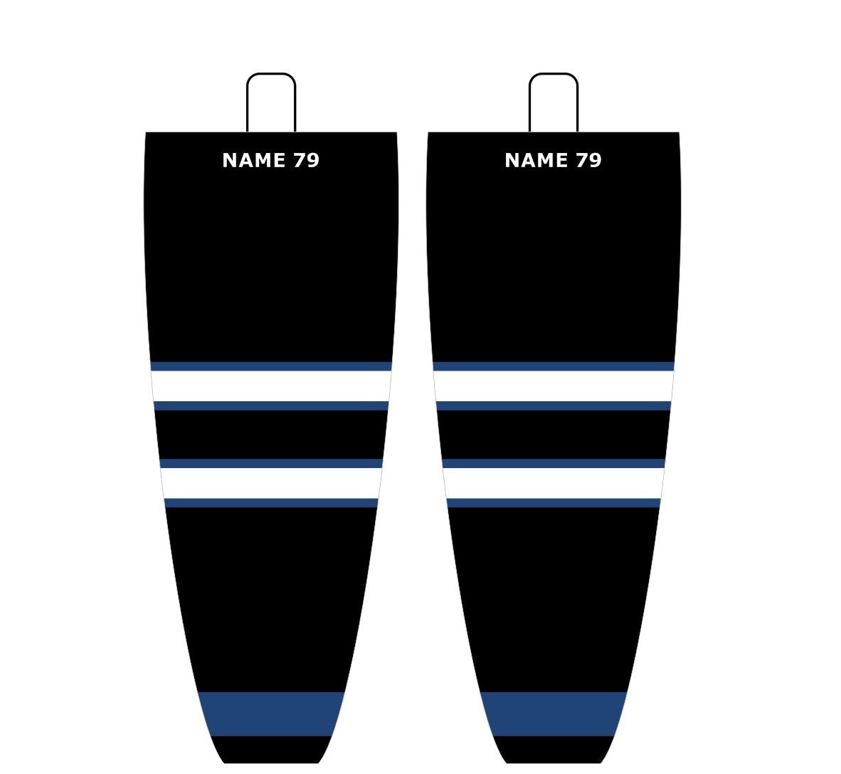 NHL Inspired Hockey Socks: Winnipeg Jets Navy