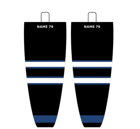 NHL Inspired Hockey Socks: Winnipeg Jets Navy