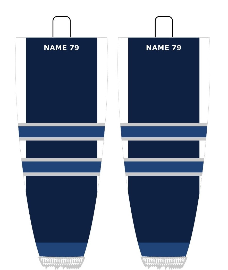 NHL Inspired Hockey Socks: Winnipeg Jets White