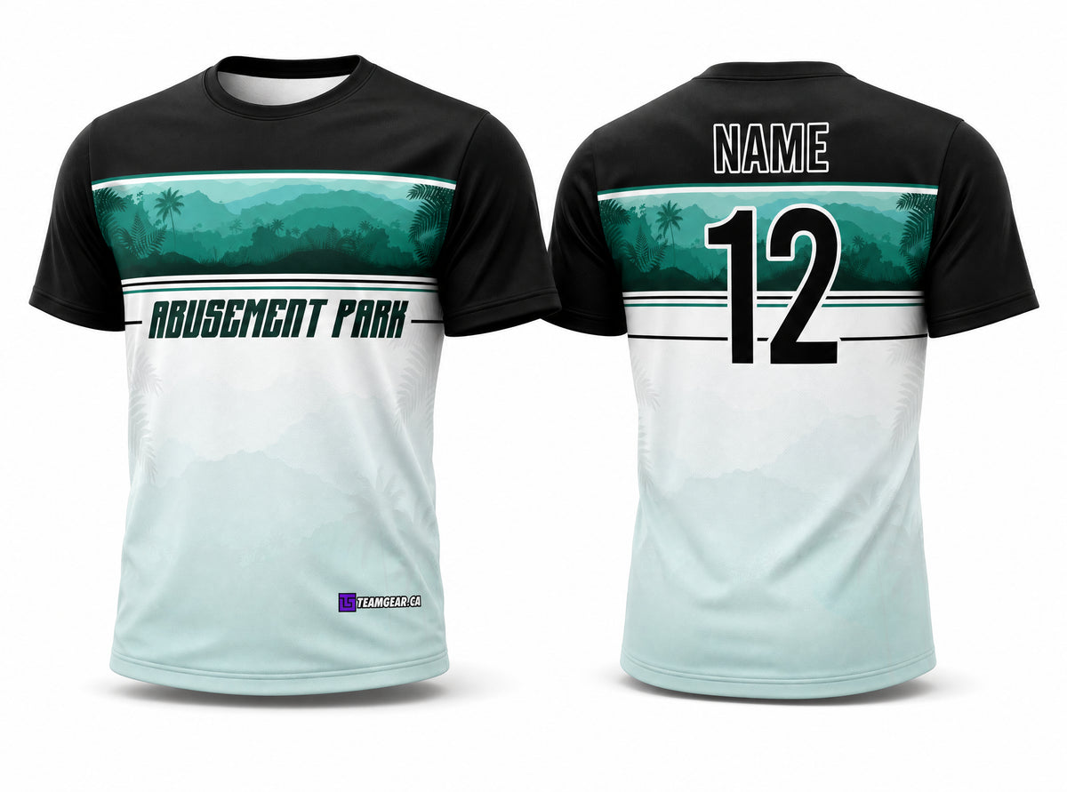 Abusement Park Softball Jersey - front and back view