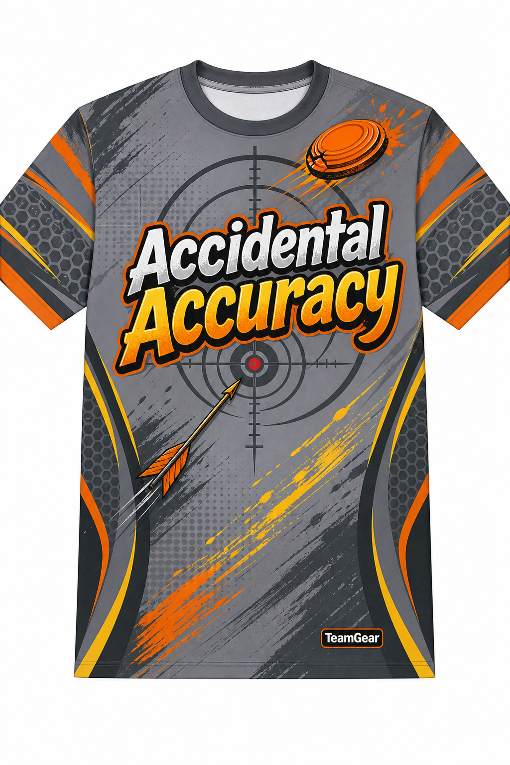 Accidental Accuracy Grey Shooting Jersey design