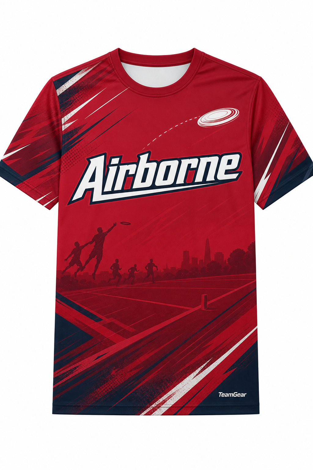 Airborne Crimson Ultimate Frisbee Jersey design