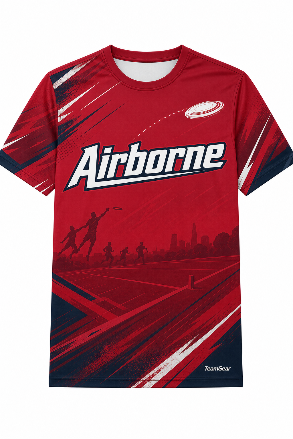 Airborne Crimson Ultimate Frisbee Jersey design
