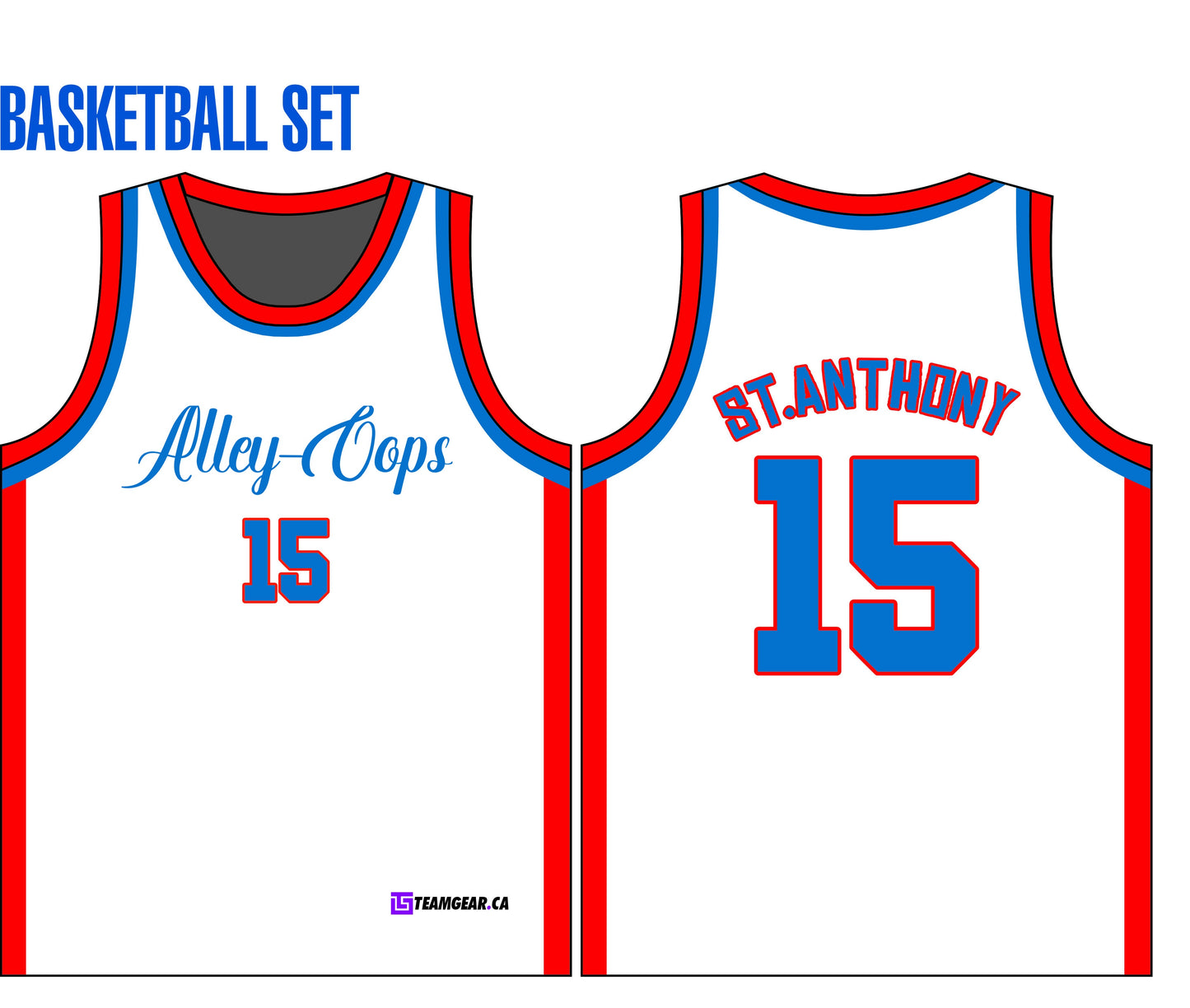 Alley Oops White Basketball Jersey