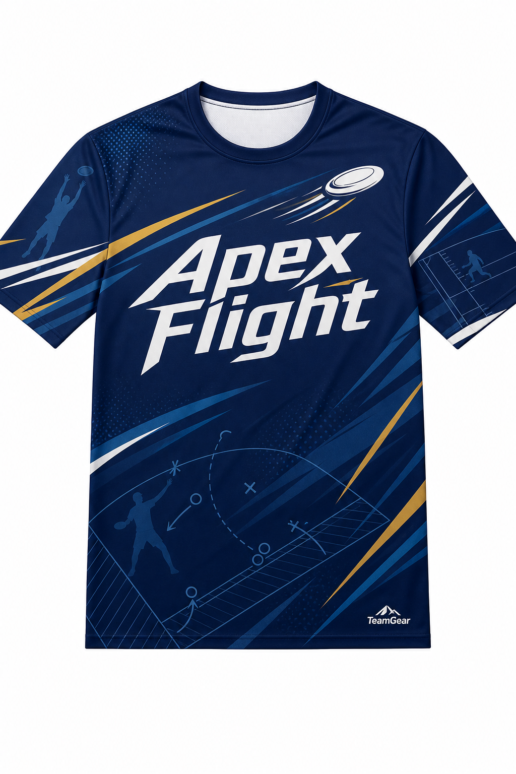 Apex Flight Navy Ultimate Frisbee Jersey design