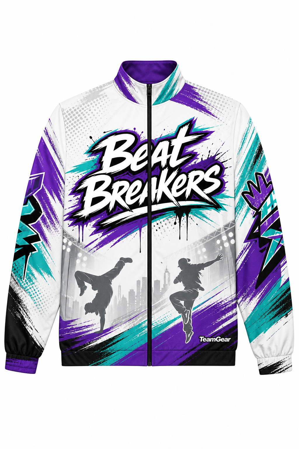 Beat Breakers White Dance Jacket design