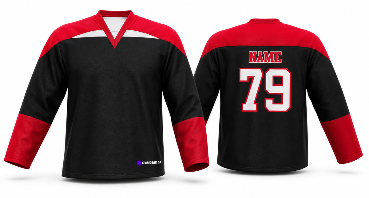 Beer League Hockey Jersey Black/Red