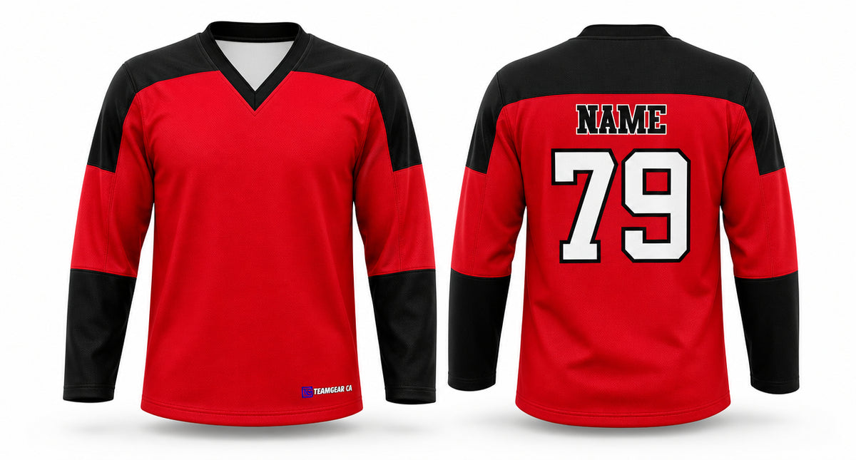 Beer League Hockey Jersey Red/Black/White