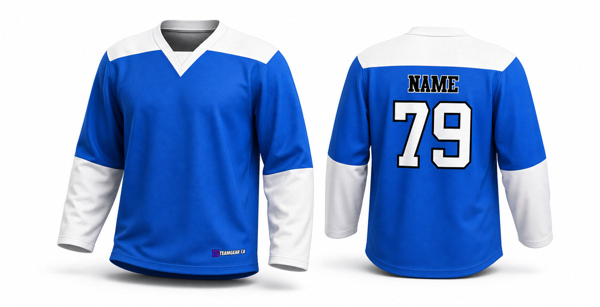 Beer League Hockey Jersey Royal Blue/White/Grey