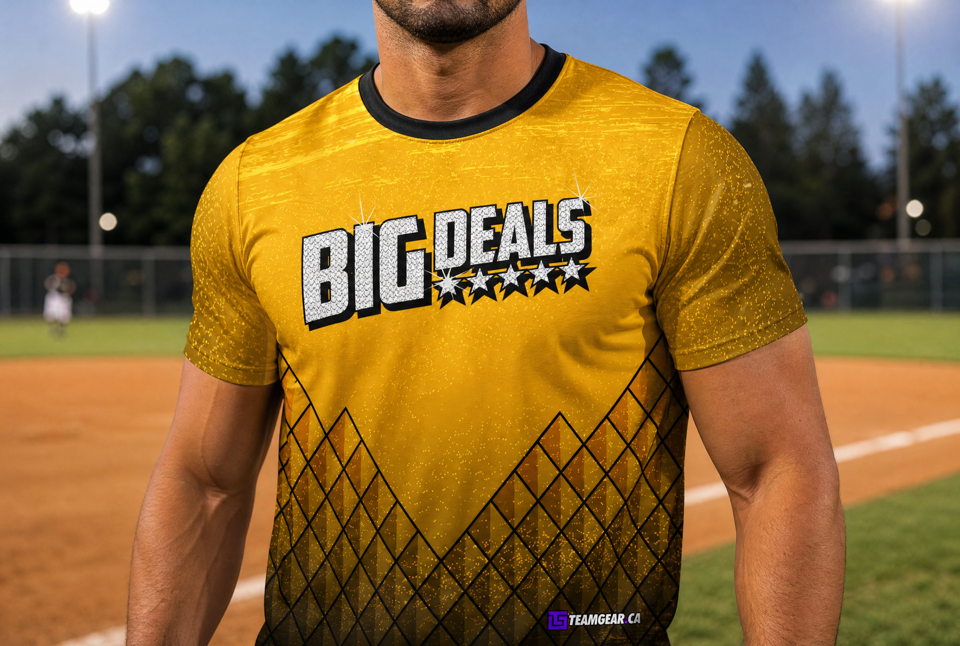 Big Deals Softball Jersey — custom softball jersey worn on model — TeamGear Canada