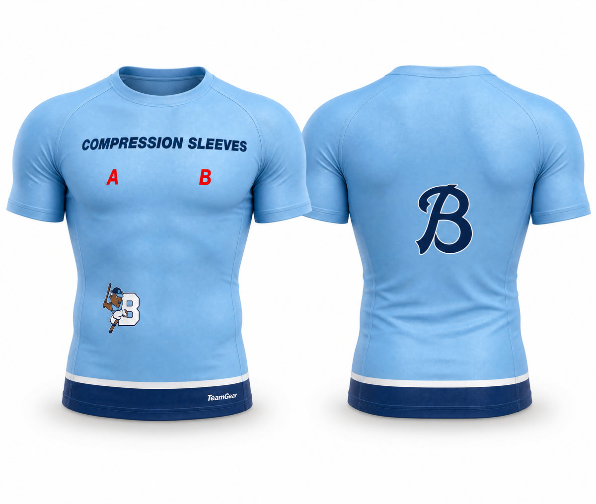 Bisons Slo Pitch Compression Sleeve - front and back view