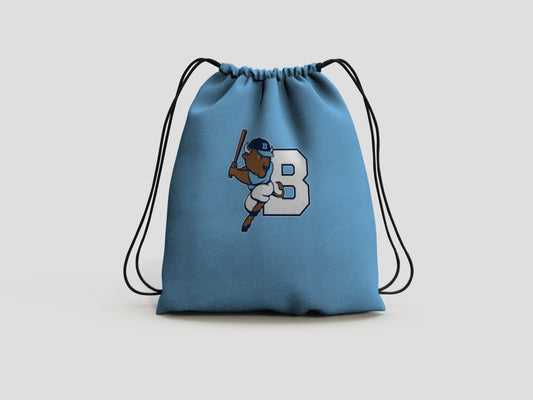 Bisons Slo Pitch Drawstring Bag back design