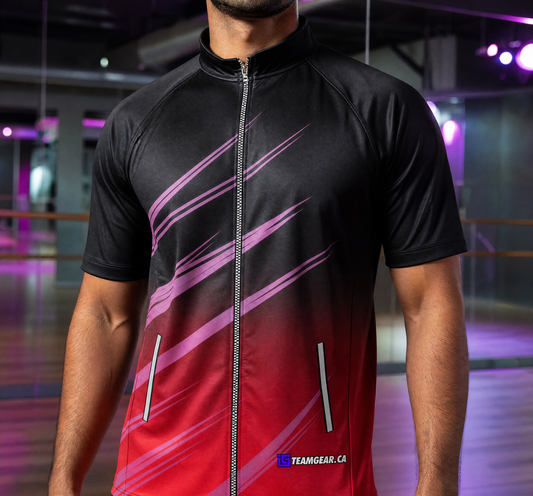 Black Dance Jacket — custom dance jacket worn on model — TeamGear Canada
