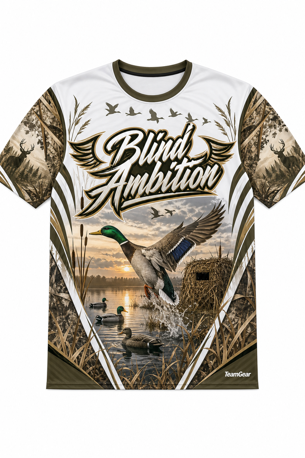 Blind Ambition White Hunting Jersey design