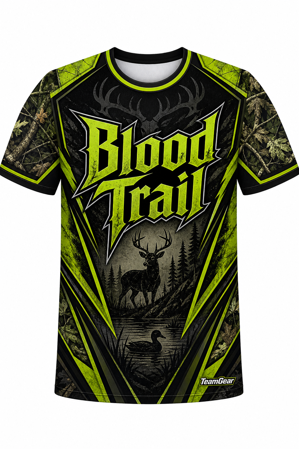 Blood Trail Lime Hunting Jersey design