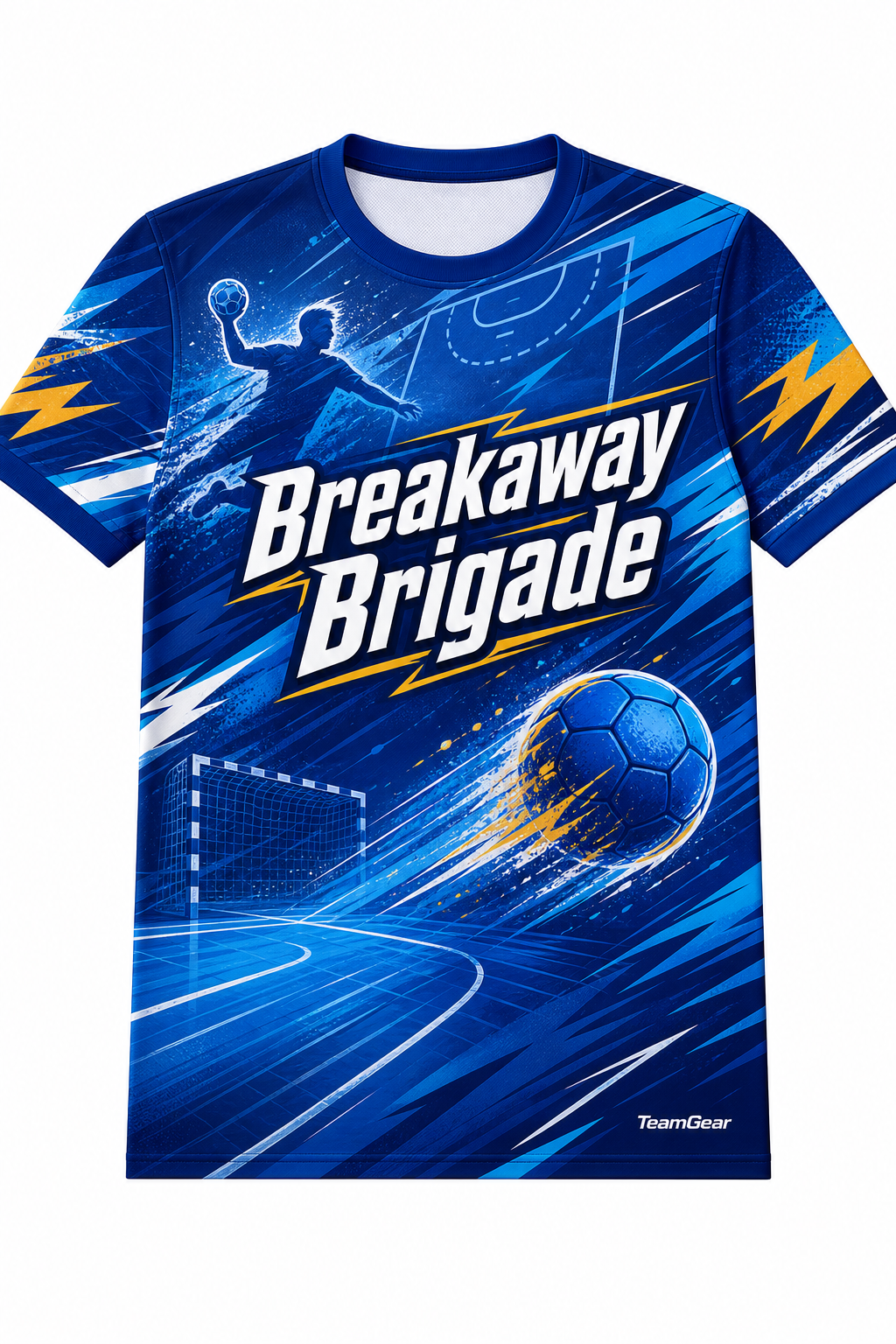 Breakaway Brigade Blue Handball Jersey design