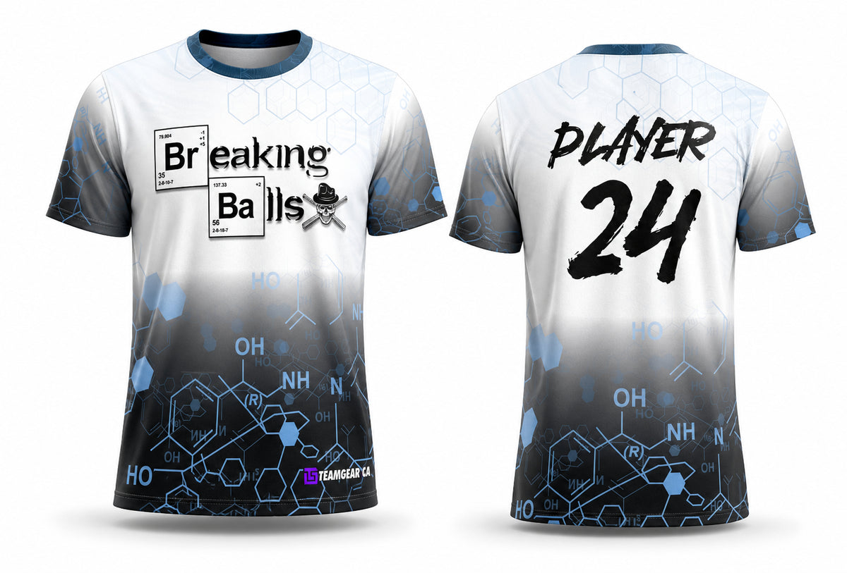 Breaking Balls Softball Jersey - front and back view