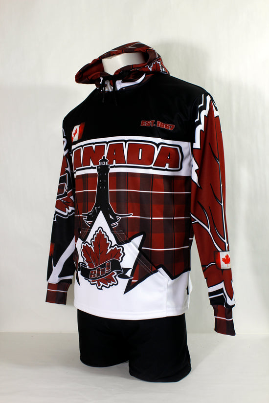 full sublimation team hoodies custom made in Canada