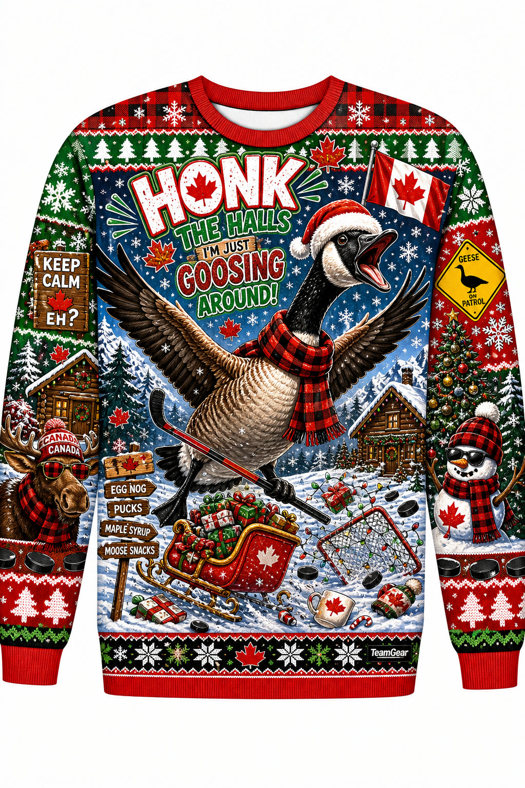 Canadian Goose Christmas Ugly Christmas Sweater design