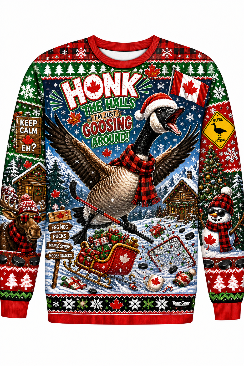 Canadian Goose Christmas Ugly Christmas Sweater design