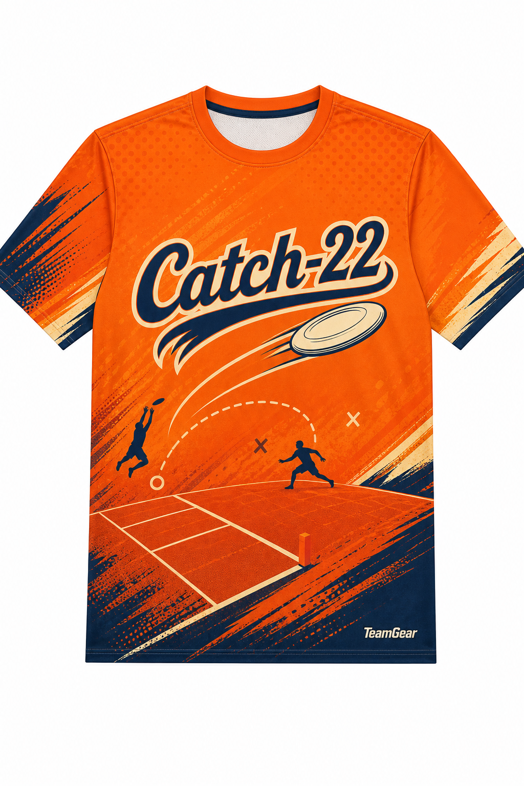 Catch-22 Orange Ultimate Frisbee Jersey design